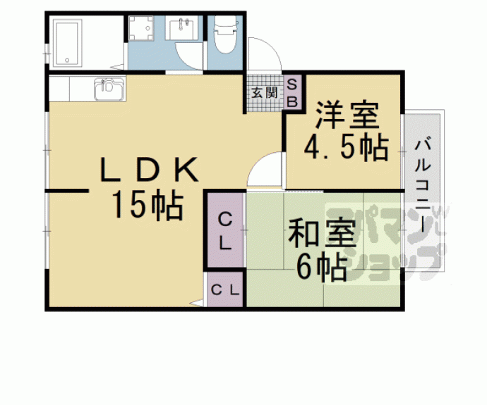 【サンビレッジ西大津　Ａ棟】間取