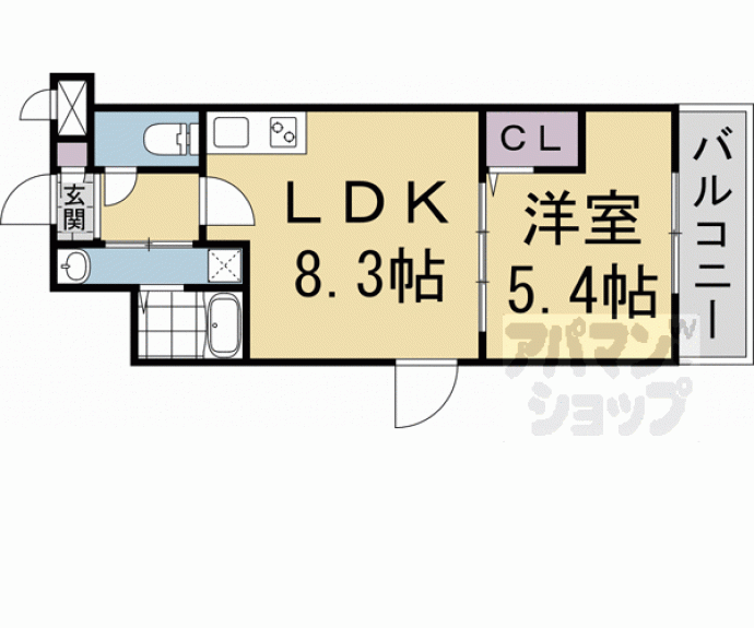 【グラカン冷泉町】間取