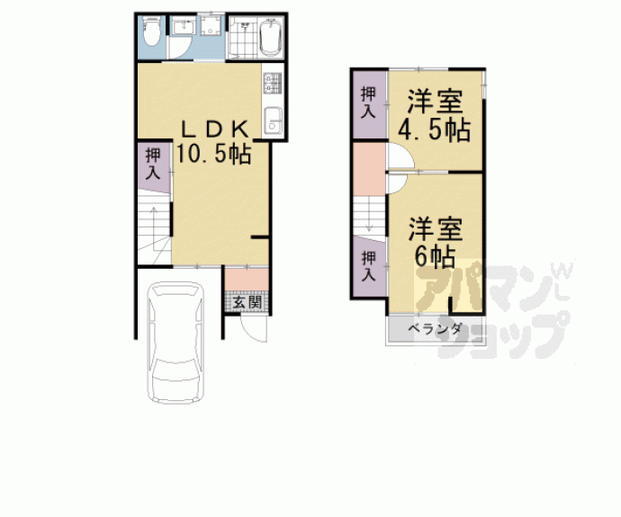 【イースト醍醐槇ノ内　六番館】間取