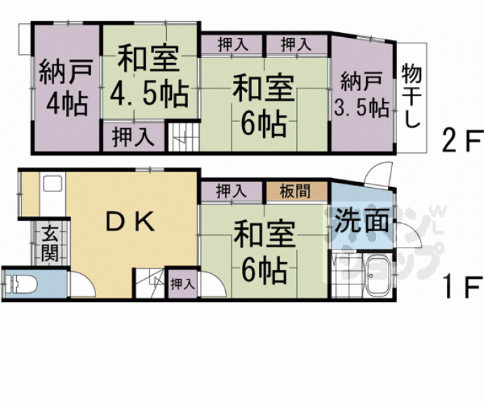 【山ノ内宮脇町貸家】間取