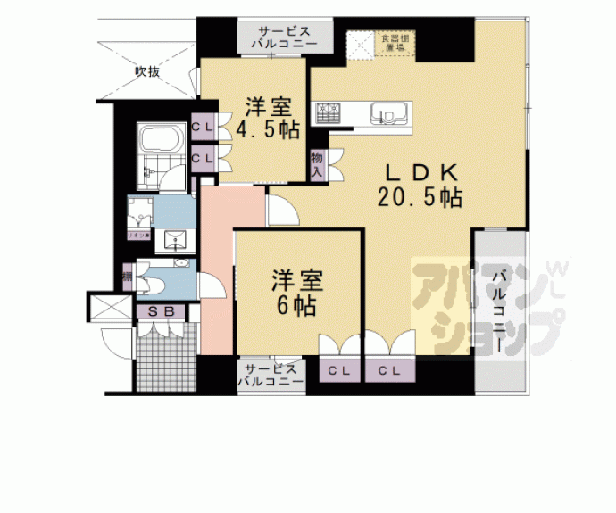 【プレミスト京都五条】間取