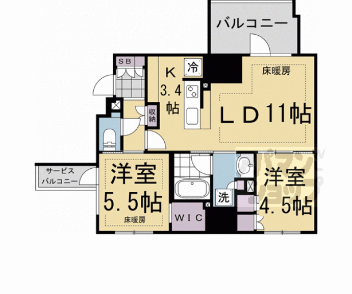 【プレミスト京都五条】間取