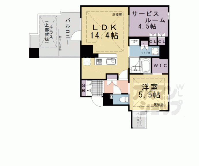 【プレミスト京都五条】間取