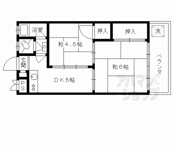 【グリシーヌ桃山南】間取