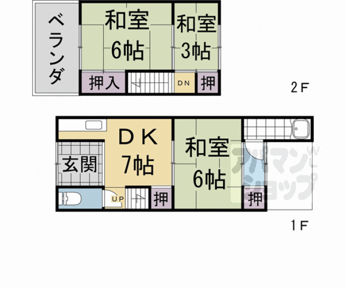 【大宮西総門口町８－１貸家】間取