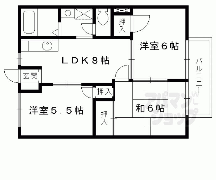 【カーム西村】間取