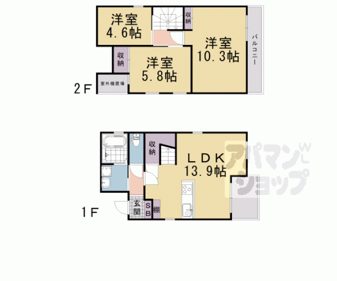 【仮称：桃山最上町　新築計画】間取