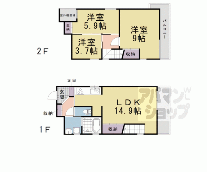 【仮称：桃山最上町　新築計画】間取