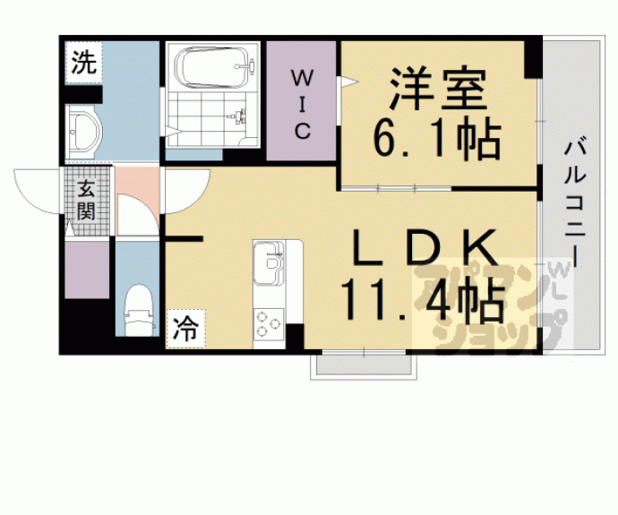 【サニープレイス　一里山】間取