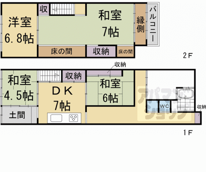 【徳万町貸住居】間取