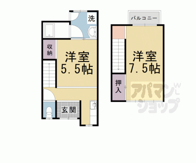 【西野山欠ノ上町貸家】間取