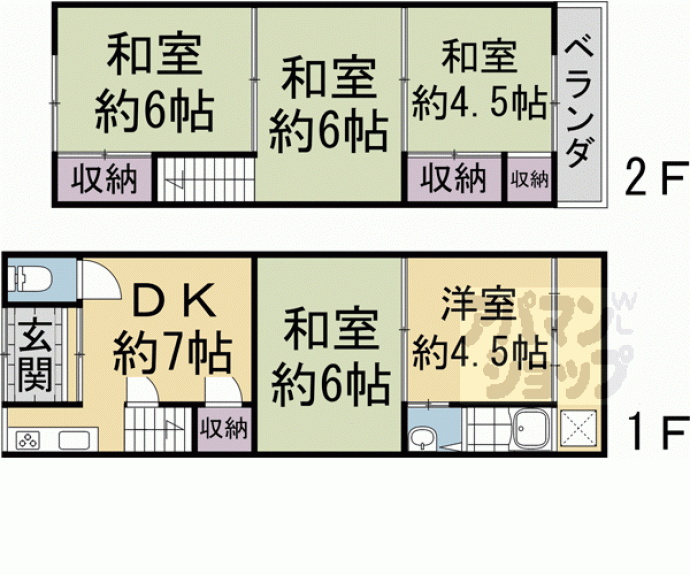 【梅津北浦町１０－１１テラスハウス】間取