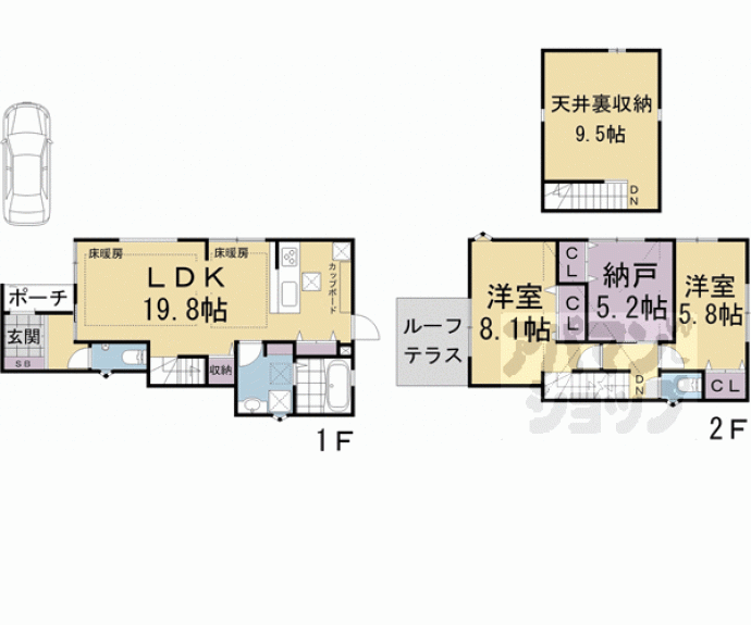 【下鴨蓼倉町２９－９貸家】間取