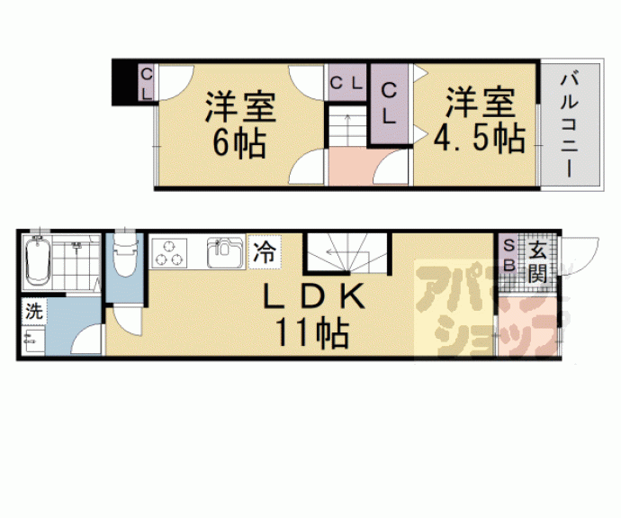 【音羽千本町貸家】間取