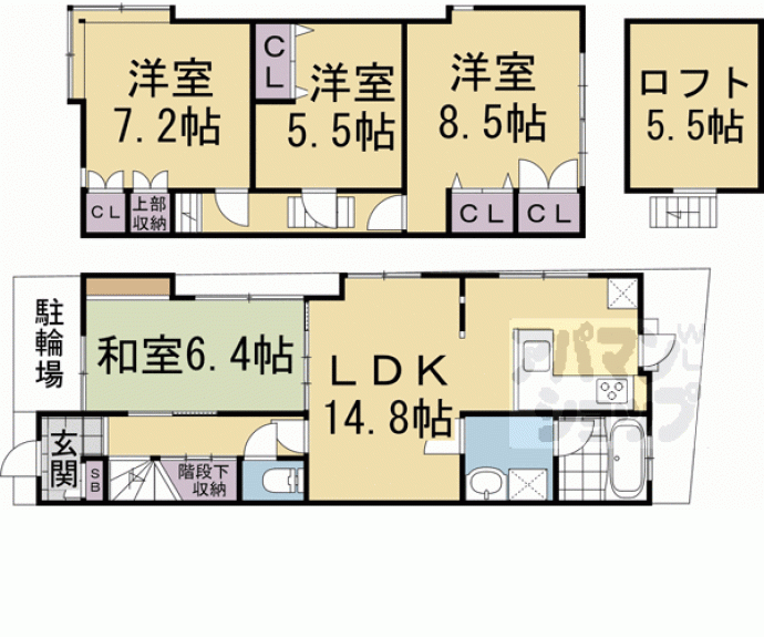 【一乗寺里ノ西町貸家】間取