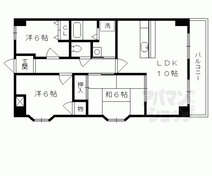 【エクラ丹波橋】間取