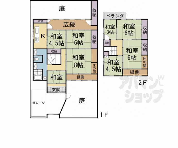 【下鴨神殿町１０－４貸家】間取