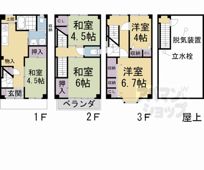 【東九条西山王町　戸建】間取