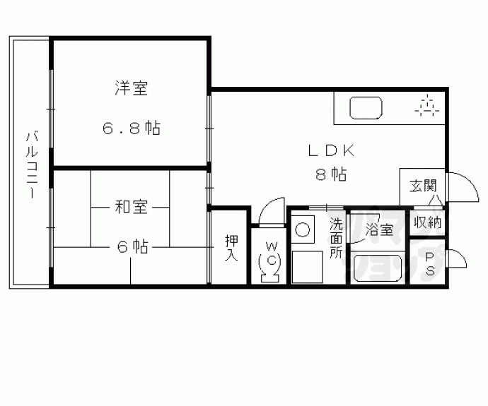 【山治ハイツ】間取