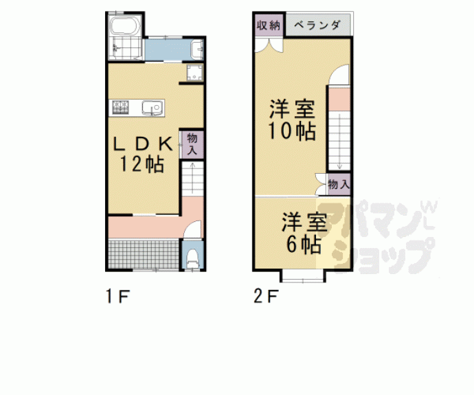 【御所南貸家】間取