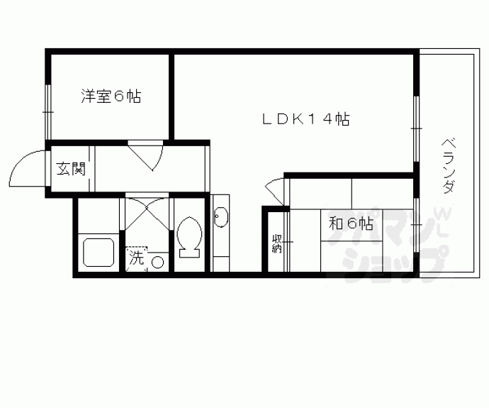 【シャトー深草ファースト】間取