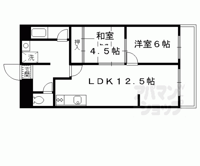 【シャトー深草セカンド】間取