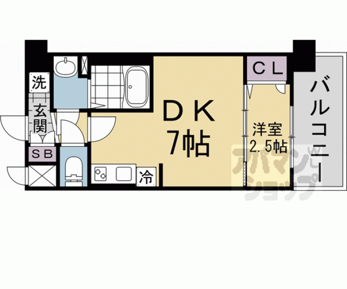 【ソルテラス京都勧進橋ＰＡＲＫ　ＳＩＤＥ】間取