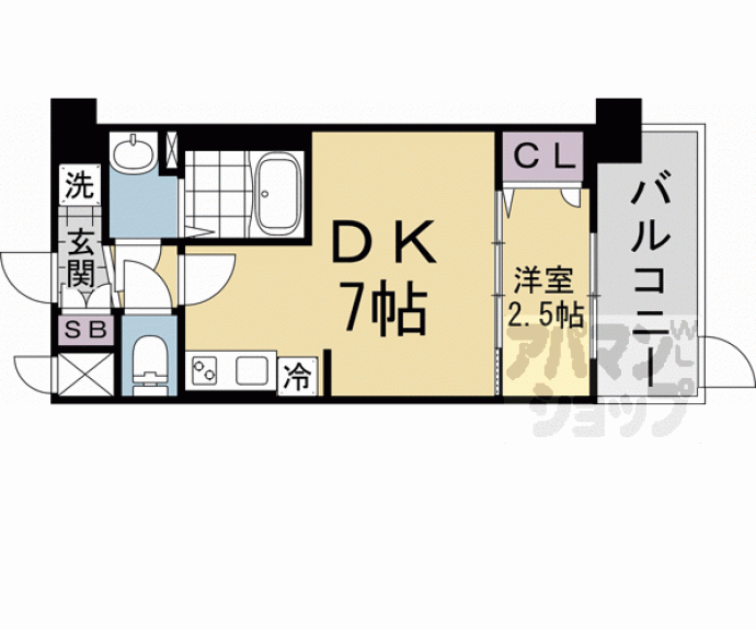 【ソルテラス京都勧進橋ＰＡＲＫ　ＳＩＤＥ】間取