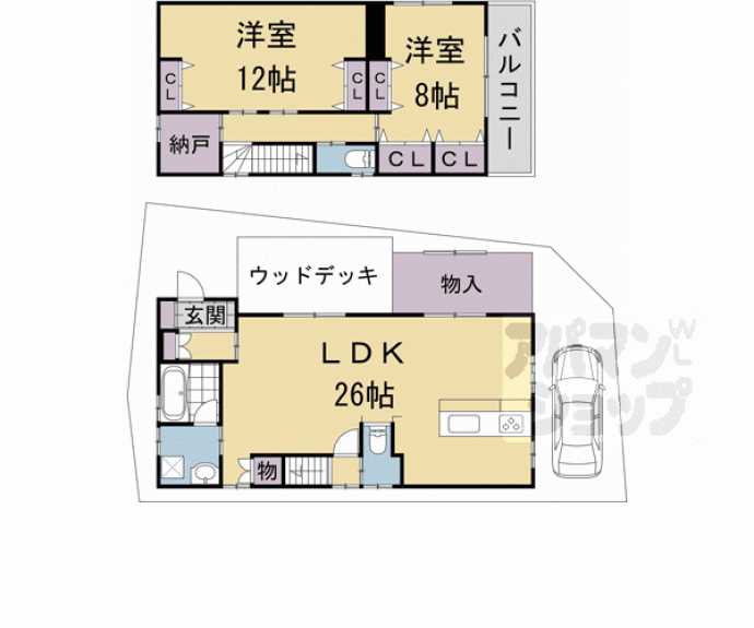 【桃山町西尾貸家】間取