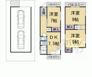 【横大路貴船貸家】