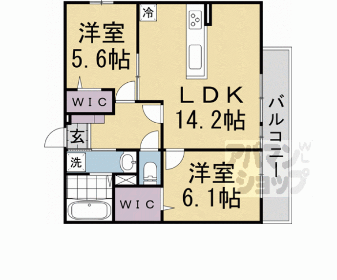 【（仮称）Ｄ－ＲＯＯＭ長岡京市開田】間取