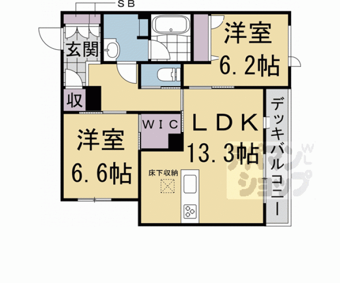 【エスポワールＫ２　京都駅西】間取