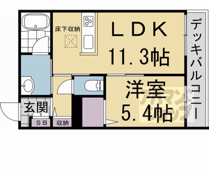 【エスポワールＫ２　京都駅西】間取