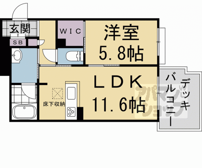 【エスポワールＫ２　京都駅西】間取