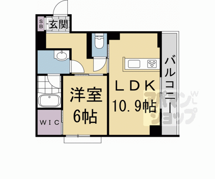 【エスポワールＫ２　京都駅西】間取