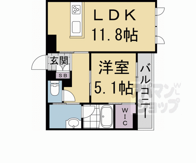 【エスポワールＫ２　京都駅西】間取