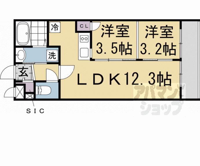 【ＳＴＡＮＤＺ金閣寺前】間取