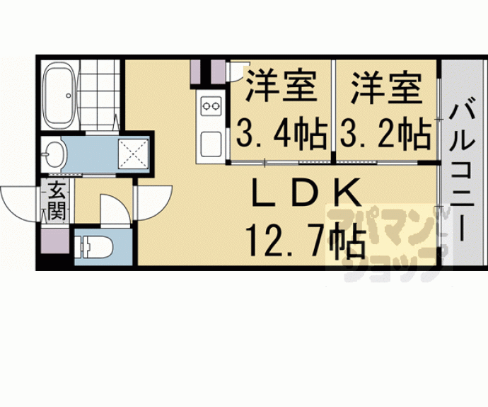 【（仮称）ＳＴＡＮＤＺ衣笠街道町】間取