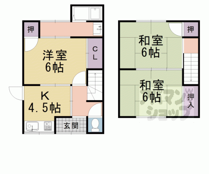 【岸ノ下貸家】間取