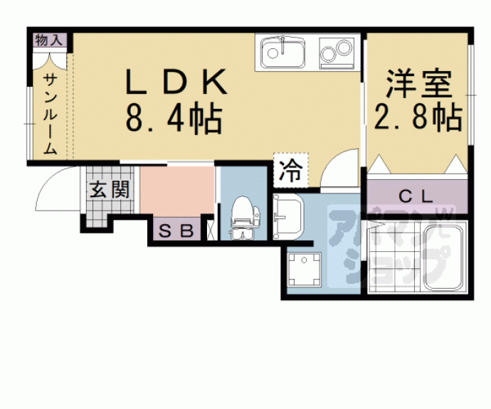 【ＣＬＡＳＳＯ　ＳＥＣＯＮＤＯ　伏見稲荷】間取