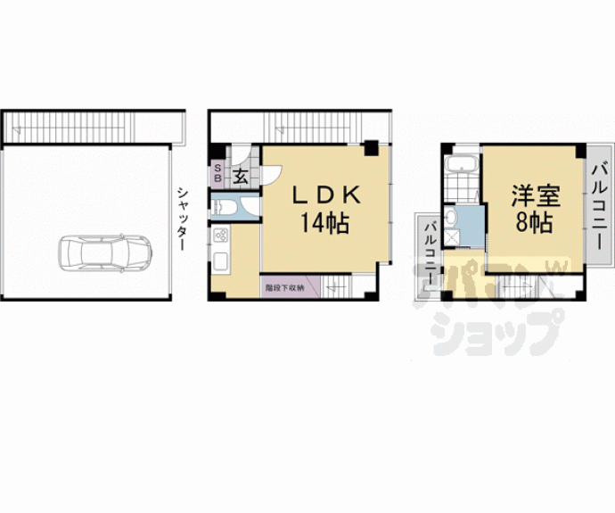 【上高才町リースホーム】間取