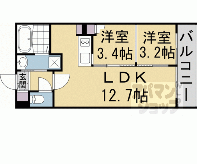 【（仮称）ＳＴＡＮＤＺ衣笠街道町】間取