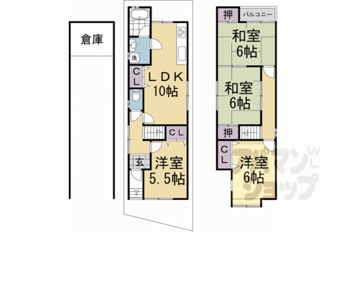 【久我本町貸家（７－１７０）】間取