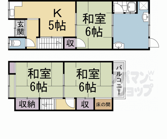 【醍醐槇ノ内町貸家】間取