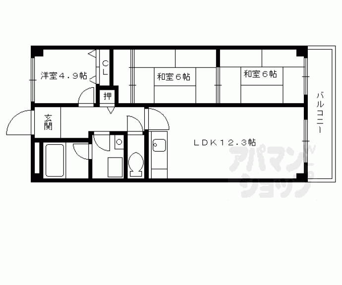 【セブンマンション（ベルヴィ５１）】間取