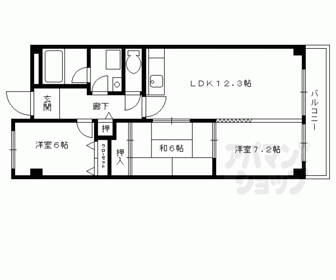 【セブンマンション（ベルヴィ５１）】間取