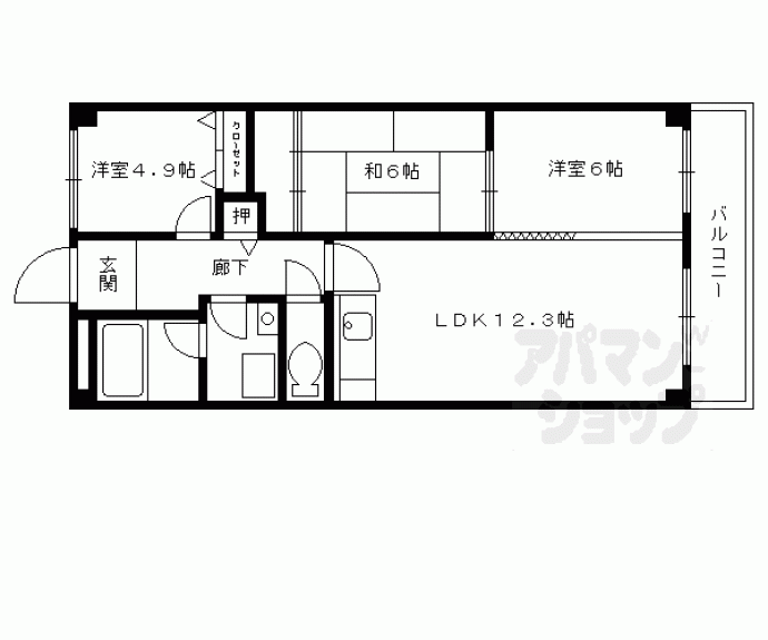 【セブンマンション（ベルヴィ５１）】間取