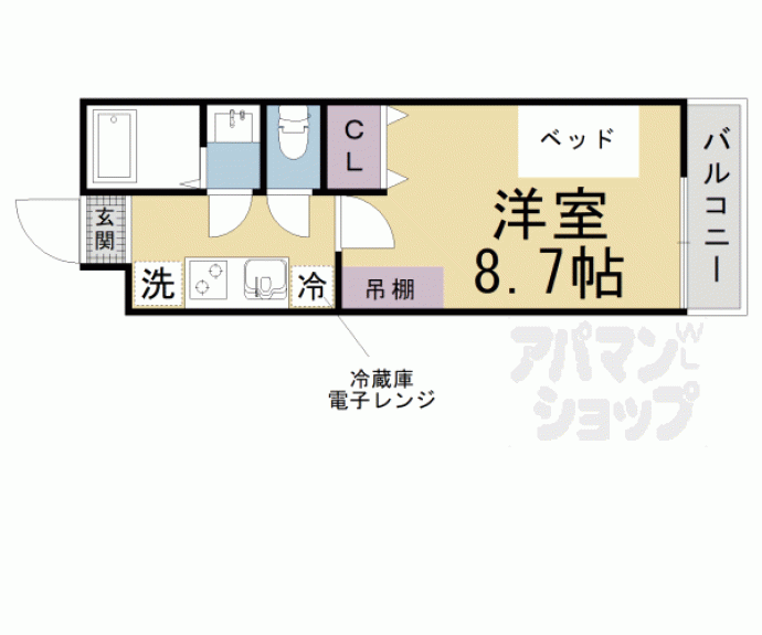 【仮称）山科区椥辻学生マンション】間取