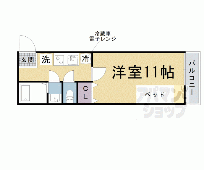 【仮称）山科区椥辻学生マンション】間取