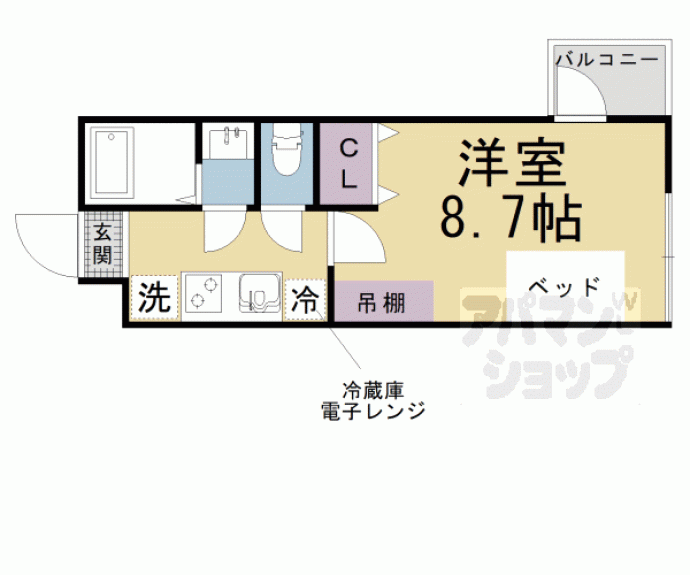 【仮称）山科区椥辻学生マンション】間取